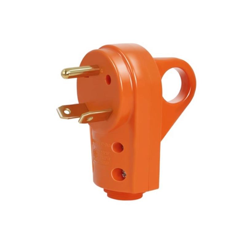 Replacement RVs Receptacle Plug 30A Male/Female RVs Plug with Ergonomic Grip Handle Heavy Duty Power Plug Adapter