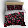 Red Mushrooms With Star Pattern Printed Duvet Cover Set1 Duvet Cover+2 Pillowcasemulti Size Bedroom Bedding Decor