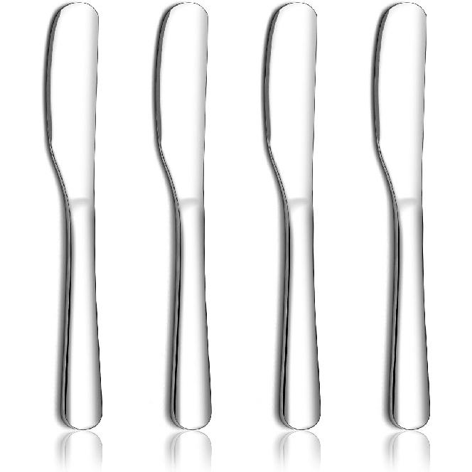 Homquen Stainless Steel Butter Knife, Butter Spreader, Butter Knives, Butter Spreader Knife for Kitchen Restaurant Party, Kitchen Gadgets, Set of 4