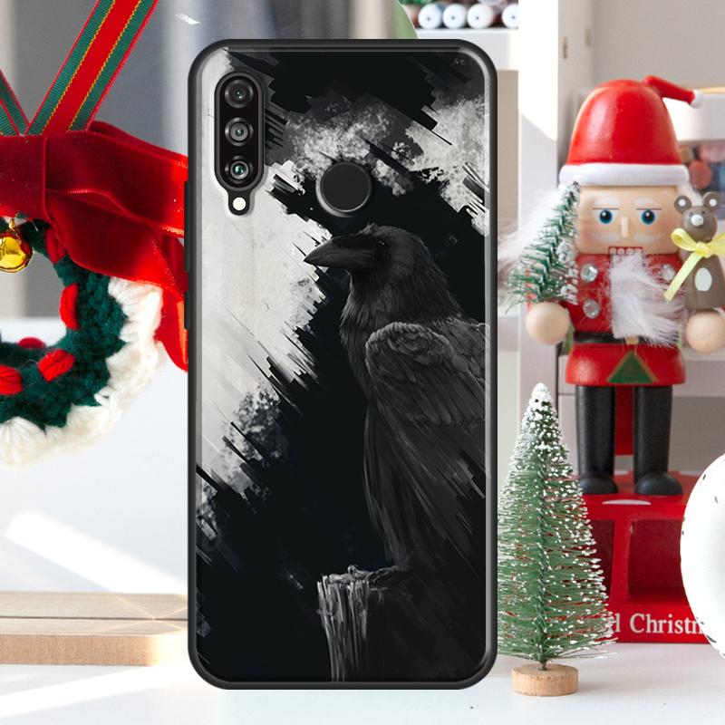 Crow Raven Dark Skull For Huawei Nova 7i 8i 11i 12i 12s Y73 Y70 Y90 Y60 Y72 Y61 Y91 9 10 SE P30 Pro P40 Lite Case