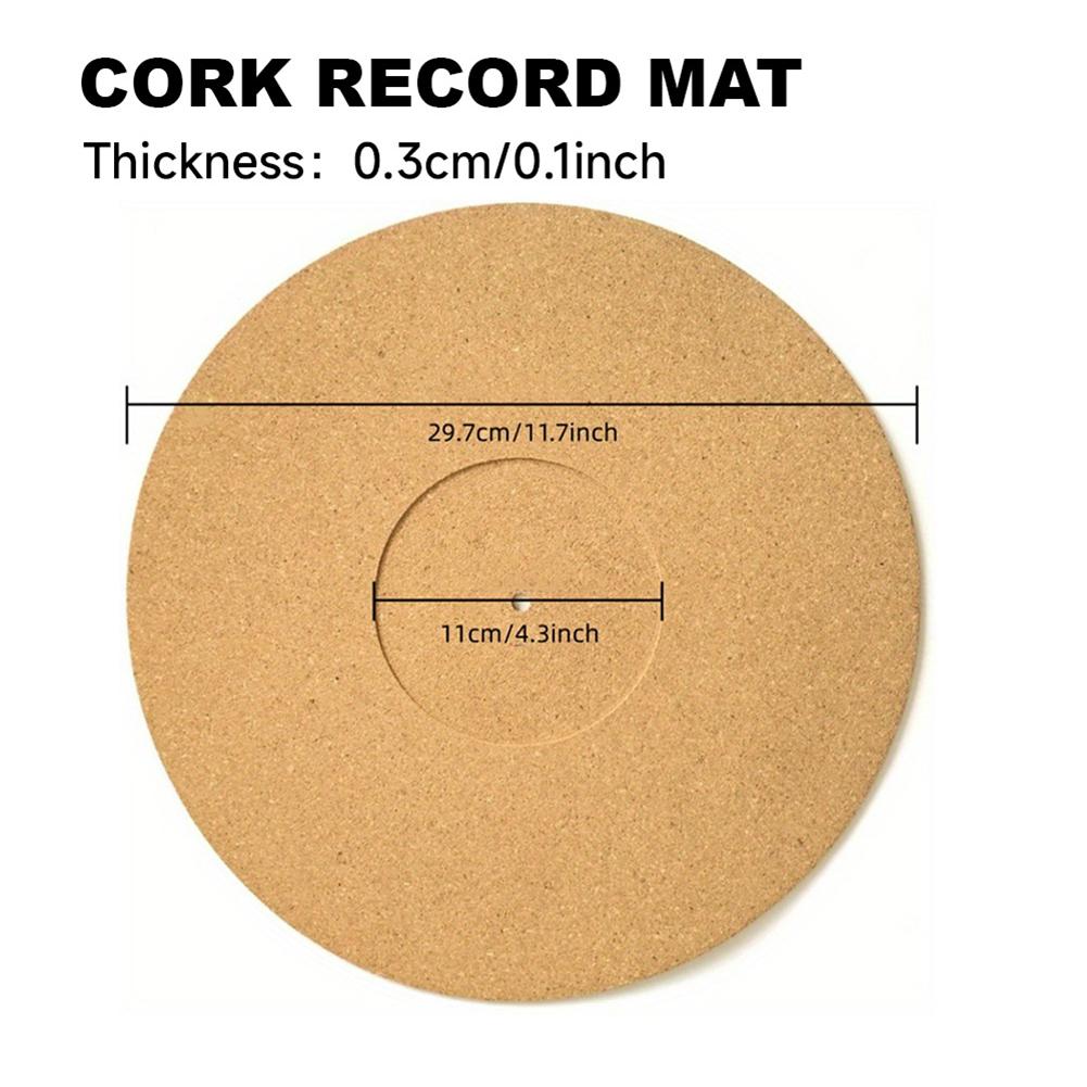 12in Record Pad Soft Cork Anti-Static Vinyl Mat Turntable Slipmat Pad Diameter 297mm Audio Controller Phonograph Accessories