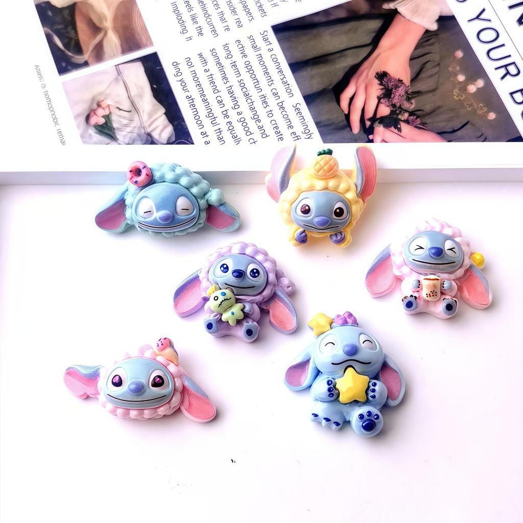 Anime Cartoon Headgear Resin Accessories: Handmade DIY Cream Glue Decorations for Hair Ties and Phone Cases.