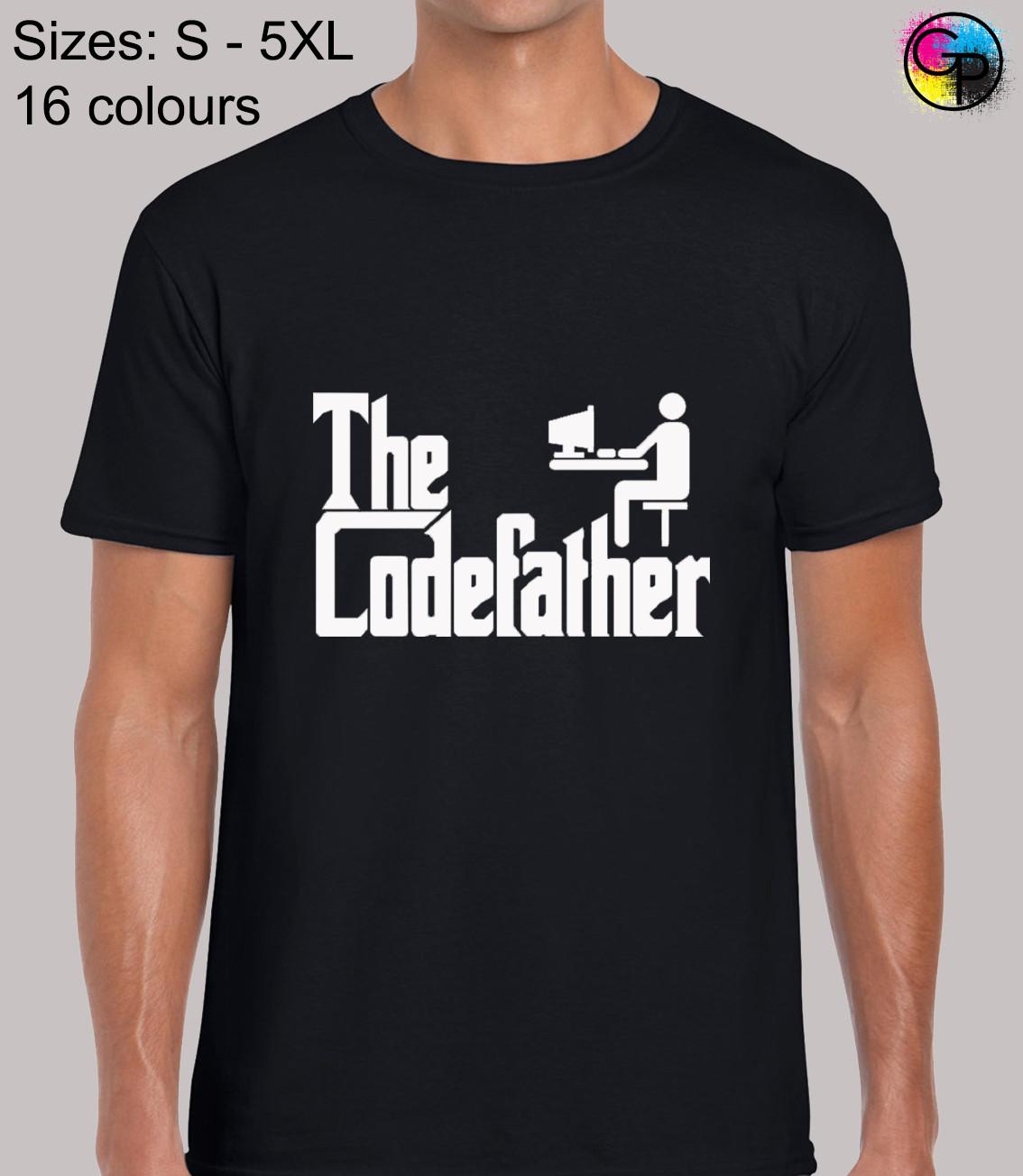 The Codefather Classic Movie Film Funny Joke Regular Fit T-Shirt Mens Womens Tees Top for Men L