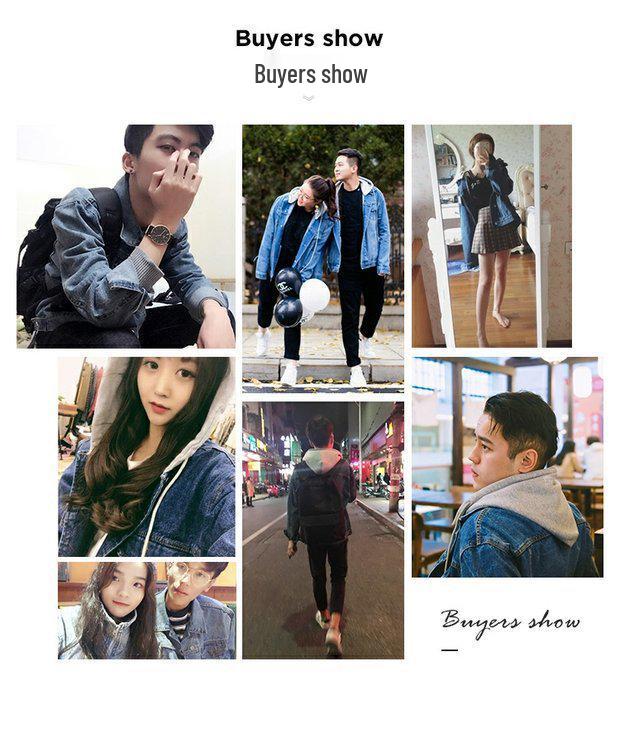 Herren Kapuzen-Jeansjacke - Frühling/Herbst Trendiger lockerer Schnitt im Hongkong-Stil