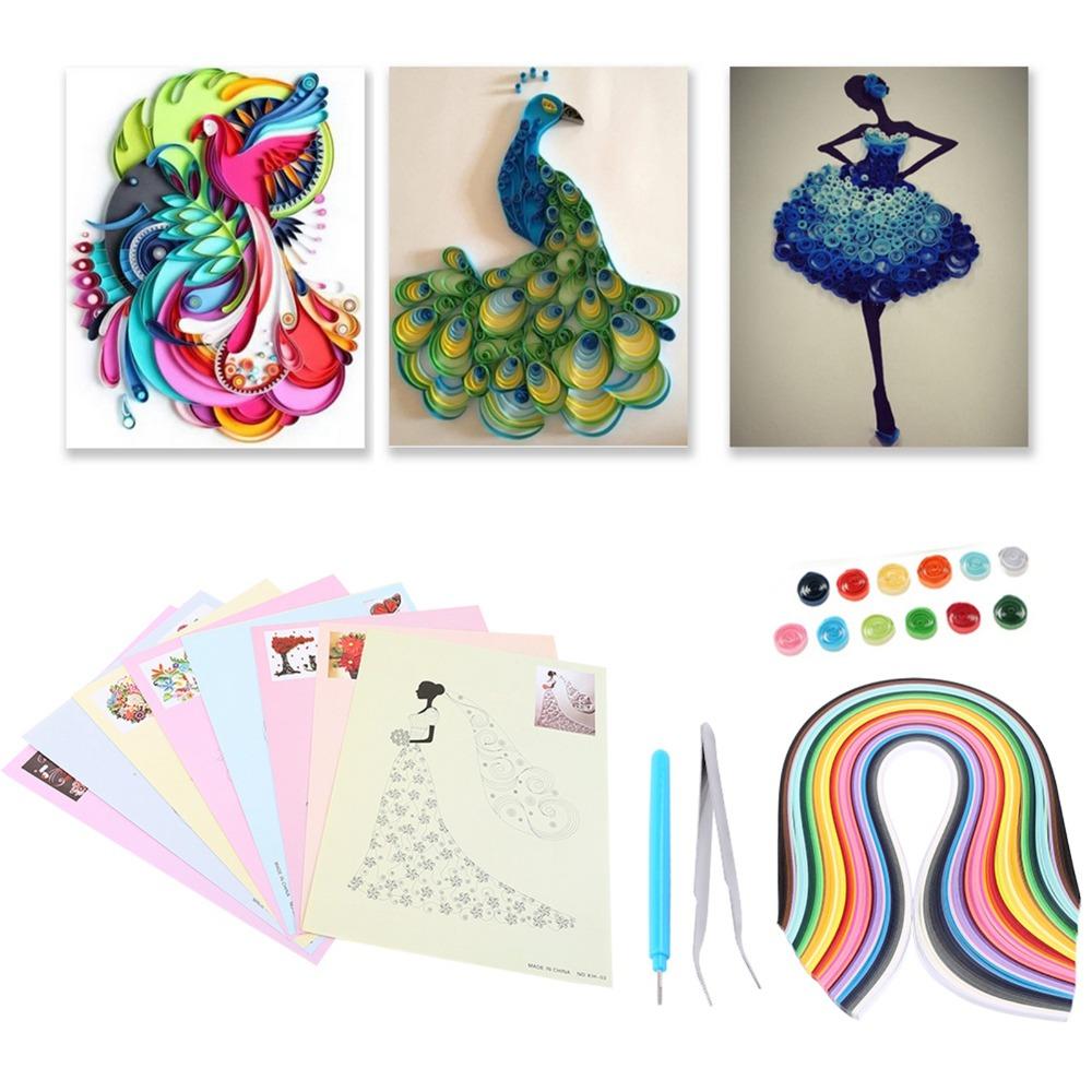 6pcs Quilling Strips Paper Quilling Kit 6 In 1 Set Complete Paper Quilling Set  Decoration Craft