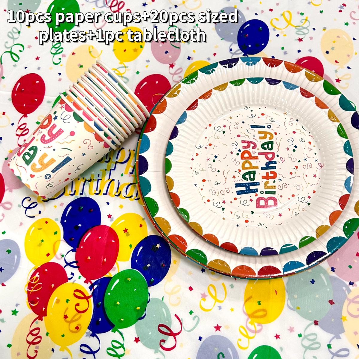 

Набор необходимых украшений и столовых аксессуаров для вечеринок по случаю дня рождения, сопровождающий каждый шаг счастливого роста