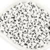 100pcs A-Z Letter Acrylic Beads 7mm Diameter Flat Round Shape Spacer Alphabet For Bracelet Necklace Jewelry DIY Making Supplies