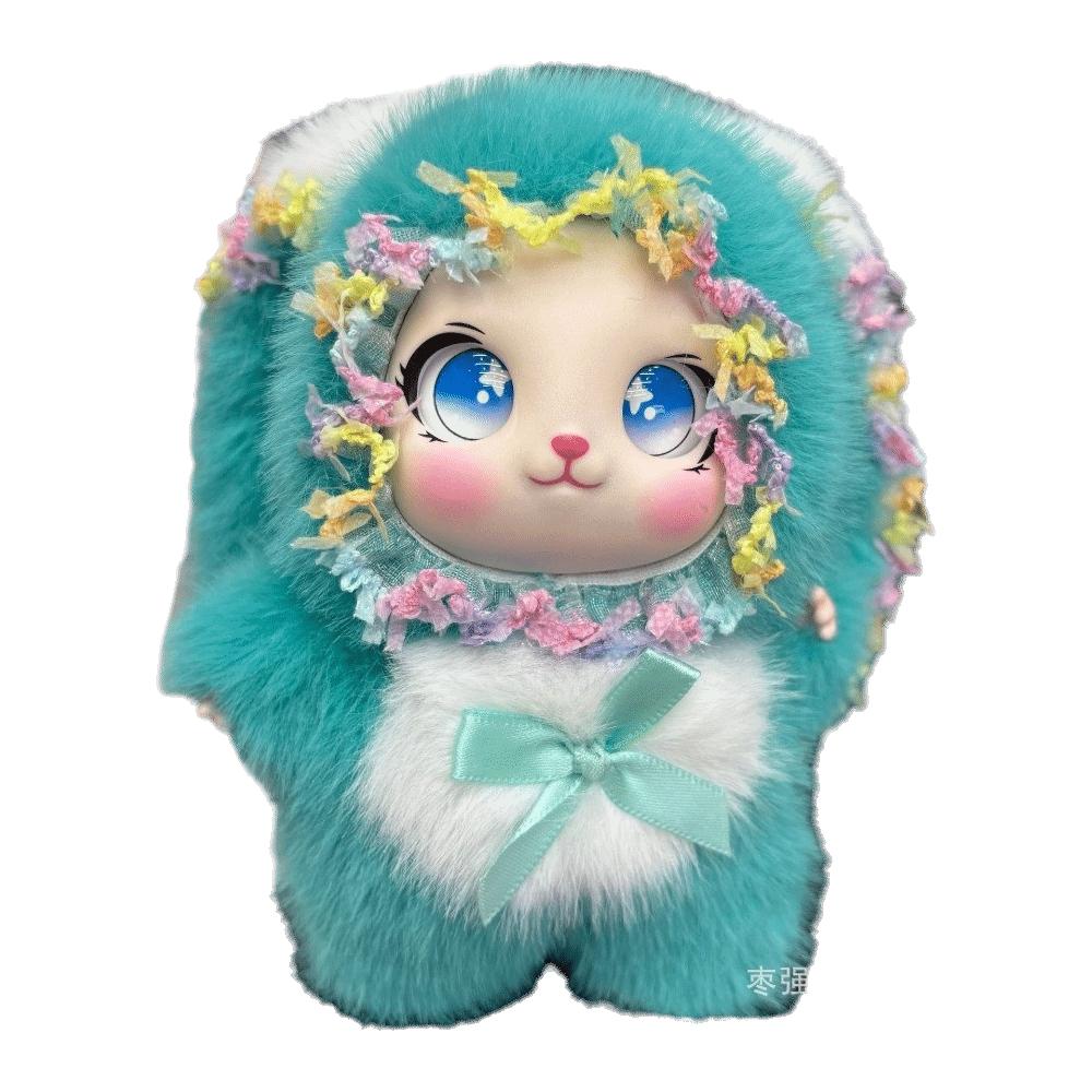 Bag Hanging Rabbit Plush Keychain Big Ear Car Key Ring Delicate Bunny Doll Pendant Gift For Girls
