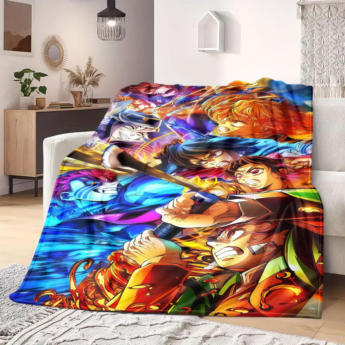 

Muzan Kibutsuji Flannel Blanket Warm,Comfortable,Suitable for Bedrooms,Sofas,Beds,Chairs,Picnics,Travel 75x90cm