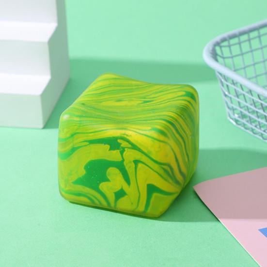 Flow Pattern Cube Squeeze Toy Anxiety Relief Stress Ball Sensory Toy Decompression Stress