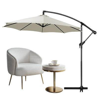 10 Ft 6 Ribs Patio Umbrella Replacement Canopy Waterproof Patio Umbrella Canopy Cover Multi-Function for Summer Beach