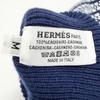 Excellent HERMES Hope Mitten H-pattern Knit Jacquard Gloves Navy Cashmere M Used