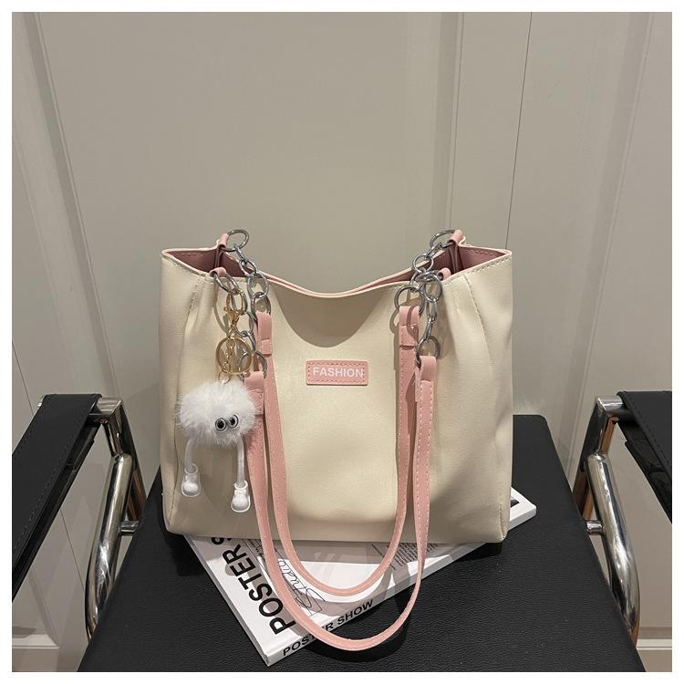 1Pc Trendy Spring New Women's Shoulder Bag, Fashionable, Simple, Versatile Handbag, Water-repellent PU Leather Bag