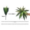 18 Leaves Artificial Boston Fern Soft Plastic DIY Landscaping Fake Plants UV-resistant Material Artificial Greenery