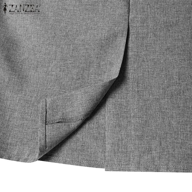 ZANZEA Γυναικείο Καλοκαιρινό Casual Φόρεμα με λαιμόκοψη 3/4 με μανίκια με λεπτή θήκη