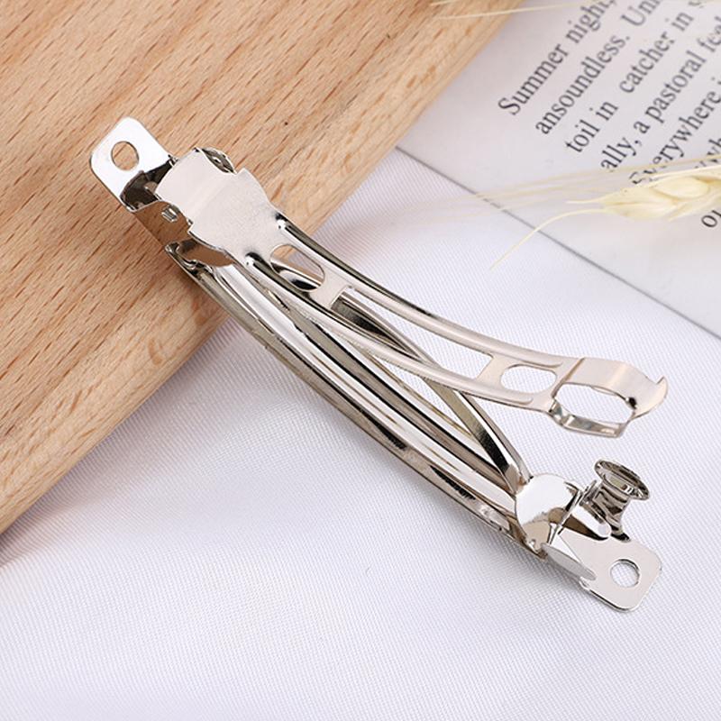 20pcs 10pcs Hair Clip for Girls Woman French Barrette Spring Hair Base Blank Bow Hairpin Automatic Hairclip Jewelry Making DIY