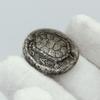 Antikes Griechenland, Insel Ägina, Schildkrötensilbermünze, Schildkrötenemblem von Ägina, Römische Mythologische Münze, Schnitzerei, Sammeln, Weihnachtsgeschenk, Nikolausgeschenke