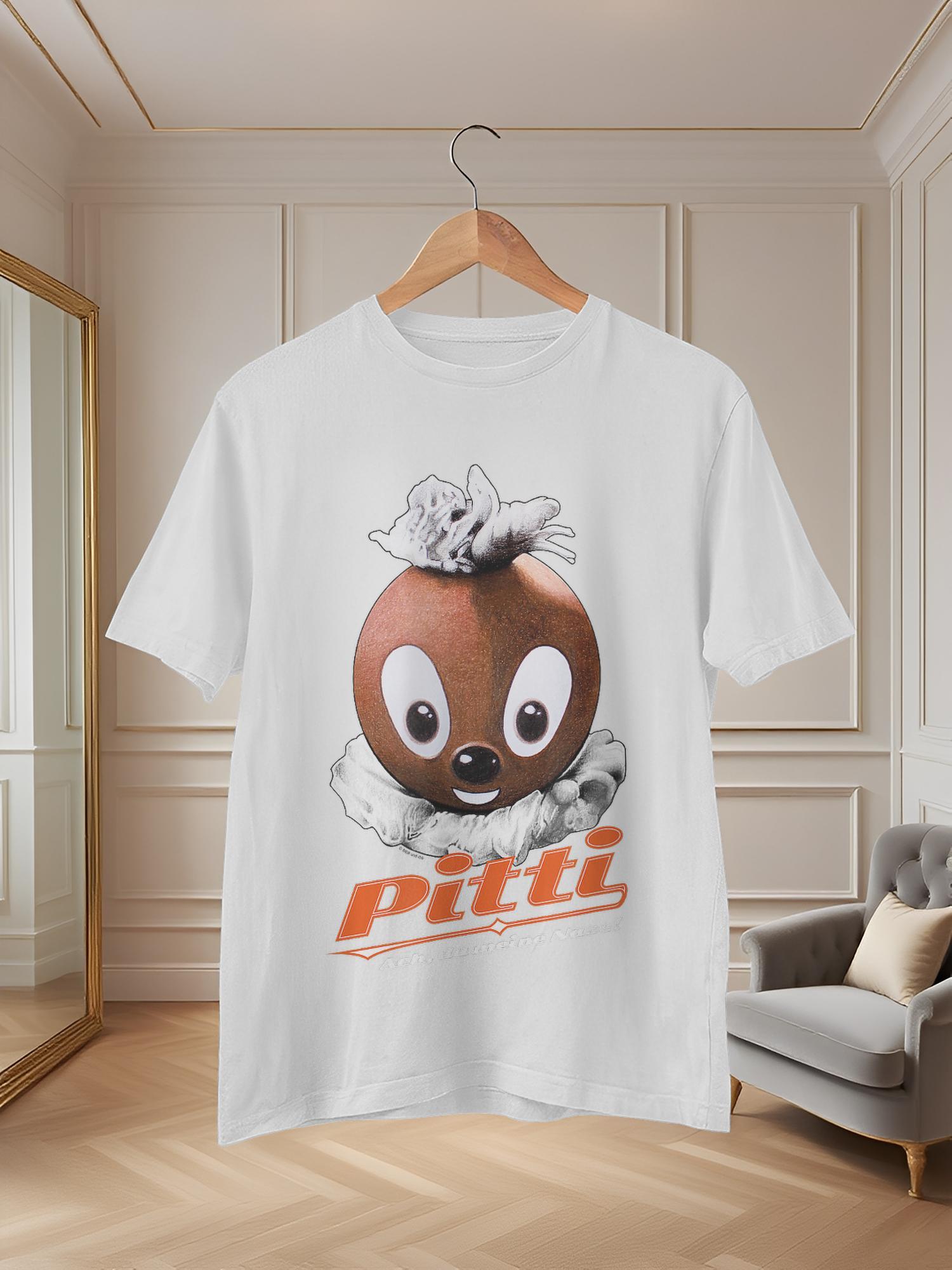 Pittiplatsch Funny  Oh My Nose!  German Motti Character T-Shirt with Pitti Logo Graphic - German Phrase Tee L