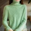 Women's 100% Pure Wool High Neck Sweater - Versatile Slimming Base Layer for Autumn/Winter