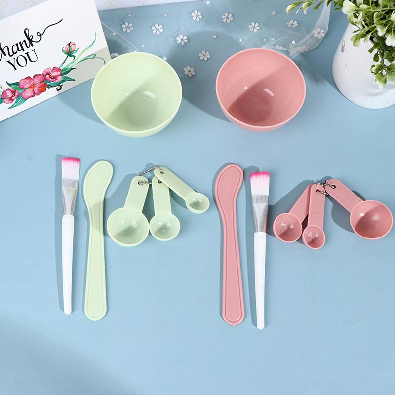 4Pcs Facial Brush Mask Bowl Spoon Set Mask Brush Bar Diy Beauty Tools Skin Care