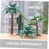 NUOBESTY Set of 4 Simulation Plants, Mini Fake Trees, for Landscape Models, Indoor Decor, DIY Landscape Model, Approx. 3.3 Inches