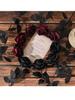 10PCS 50CM Dark Red Black Rose Artificial Flowers Halloween Party Dark Photo Decoration Prop Goth Rose Wedding Home Decor