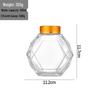 Hexagonal Glass Honey Jar with Wood Lid & Stirrer