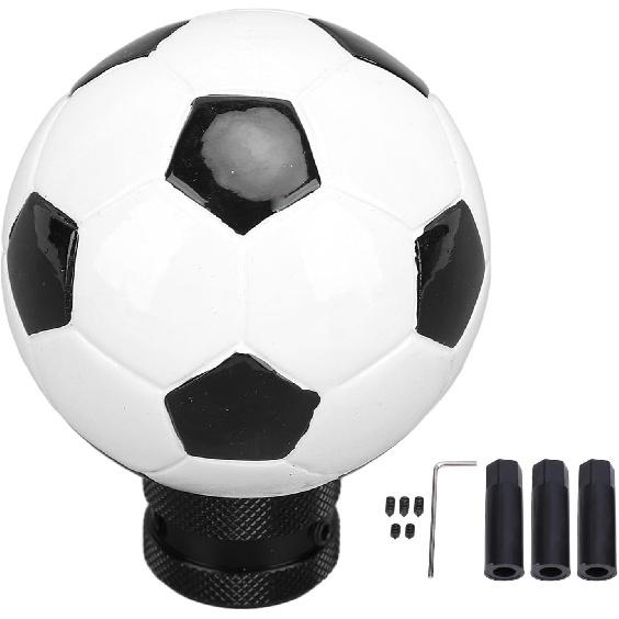 Shifter Knobs, Gear Shift Knob Soccer Look Soccer Shifter Knobs Gear Shifter Lever Head Replaceable Football Shift Knob for Most Manual Cars