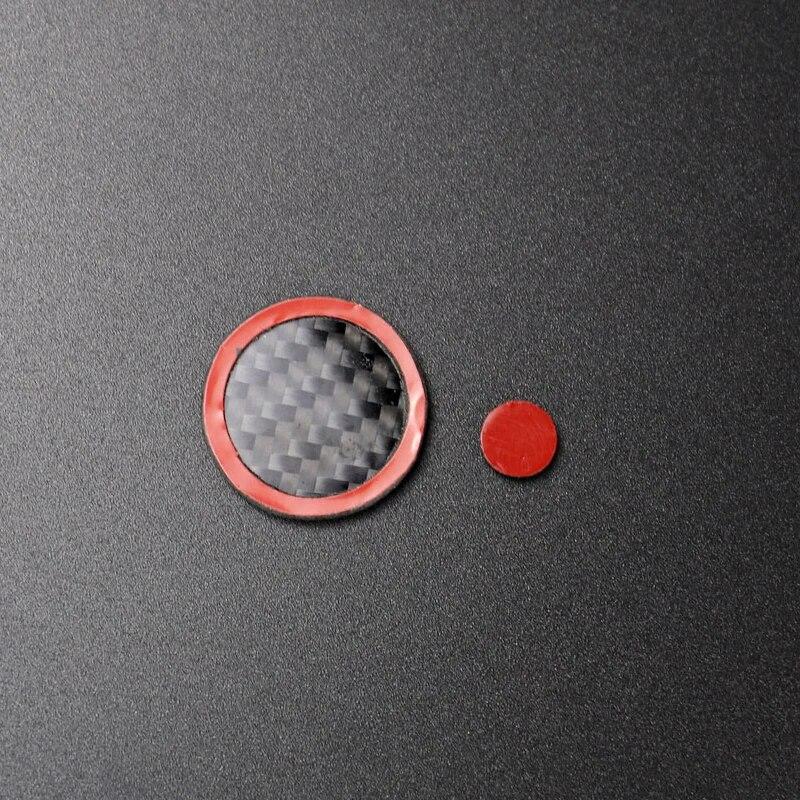 2PCS Real Carbon Fiber Car Center Konsole Multimedia Volumen Taste Abdeckung Schutz Trim Für Mazda 3 6 CX-5 CX-9 2017