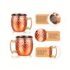 4pcs Mini Moscow Mugs 2oz Mule Shot Glasses For Home Kitchen Bar Drinkware (Rose Golden)
