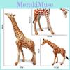 Animal Zoo Pvc Miniature Giraffe Family Static Model Set For Collectors And Kids