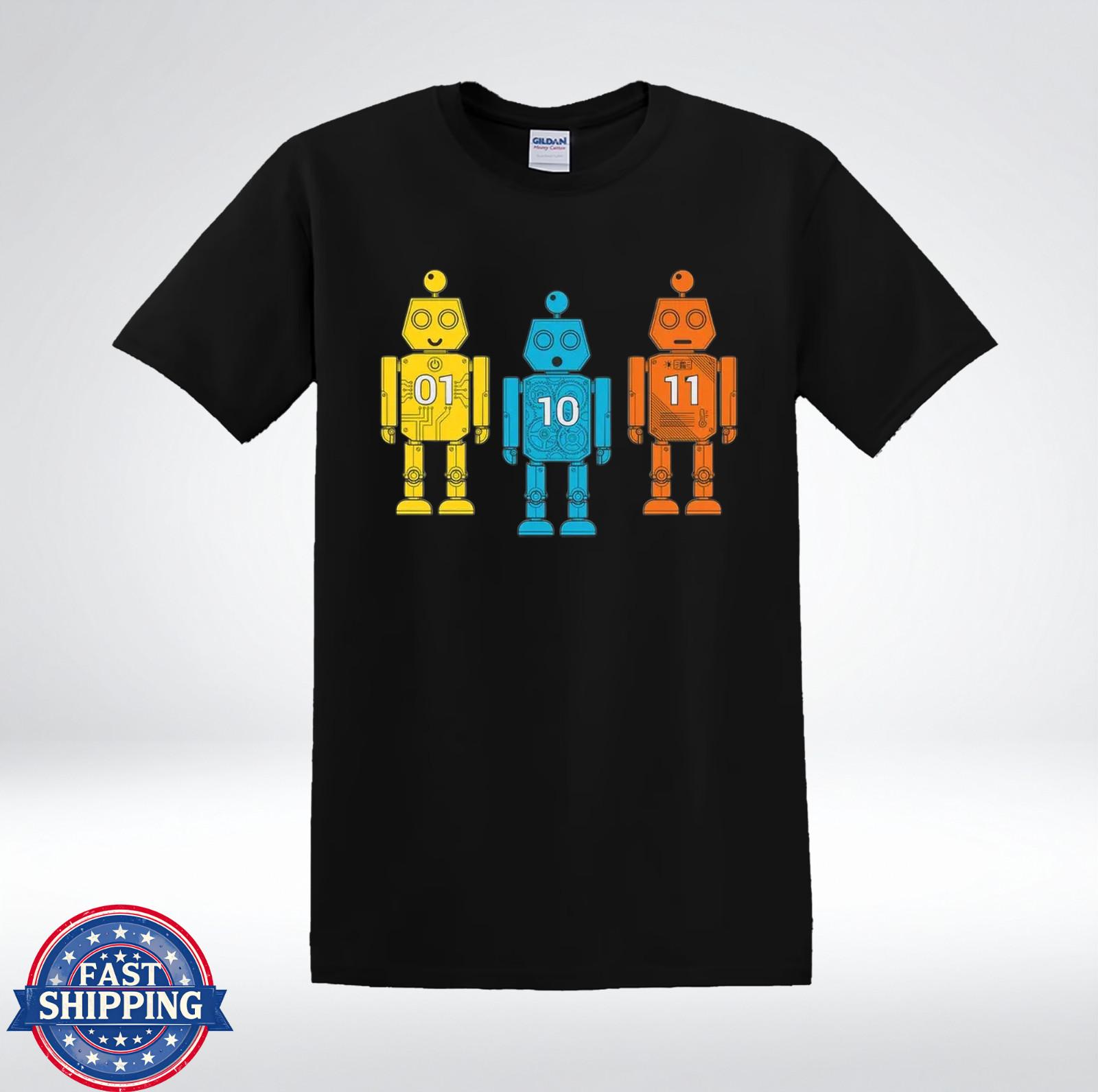 Funny Coding Shirt Robot 01 10 11 Programmer Gift T-Shirt XXXXL