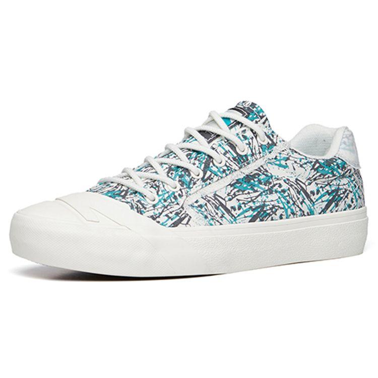 Anta Non-Slip Wear-Resistant Low-Top Canvas Shoes Women Sneakers White Green 122228077S-3