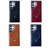 Suitable for Samsung S24Ultra Mobile Phone Case S24p Fulcrum Stand Magnetically Absorbed Leather SAMS23+ Full Cover Anti-fall 23u