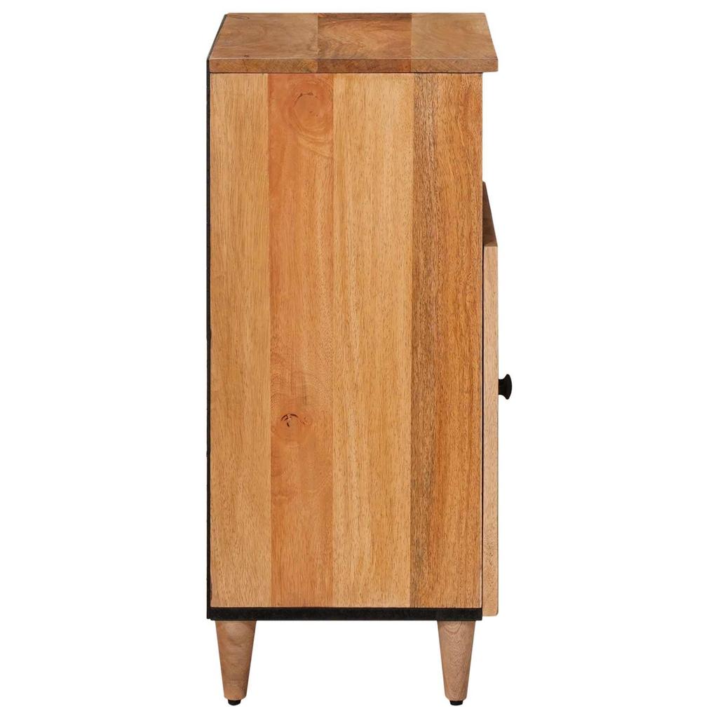 Sideboard with Storage Natural Finish 60 X 33.5 X 75 Cm Solid Mango Wood