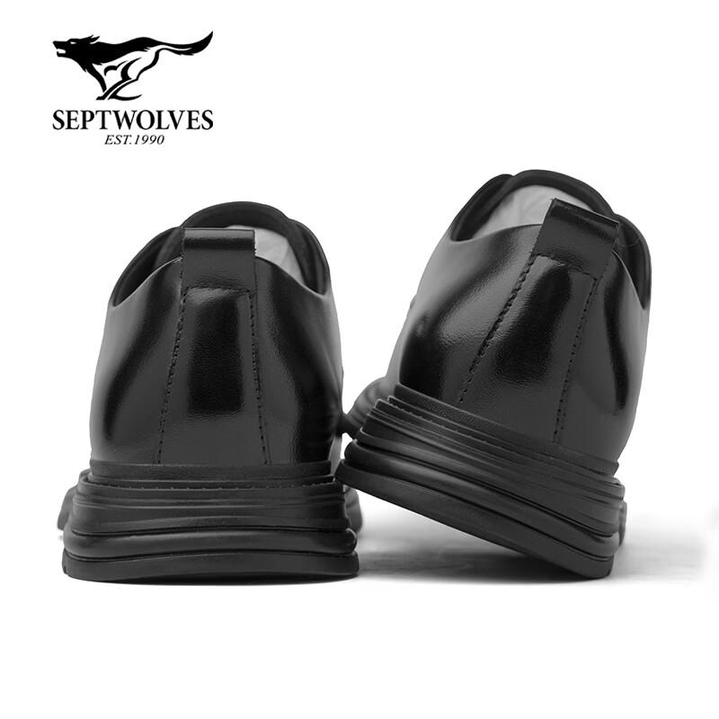 Septwolves Men's Genuine Leather Business Dress Shoes