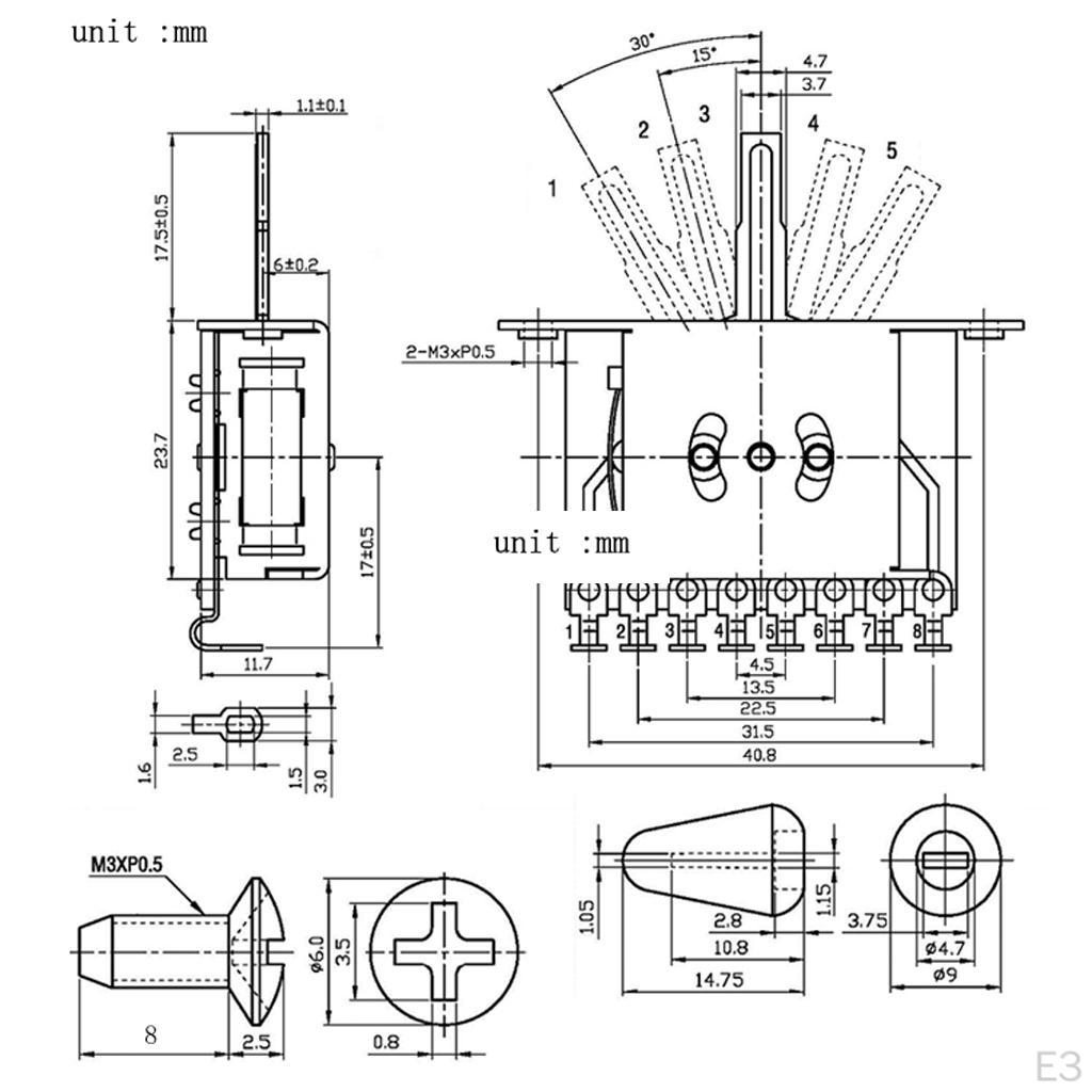 Pickup Select Switch for ST SQ Guitar