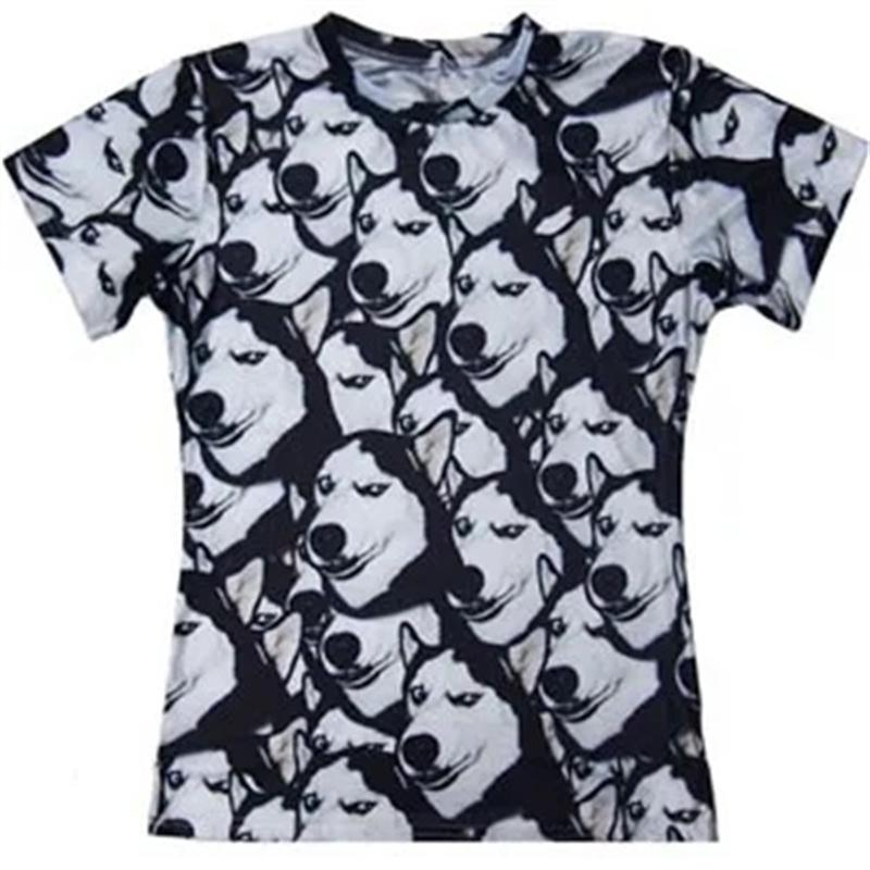 Summer Round Neck Shiba Inu 3D Print Top Doge Fan Streetwear Fashionable Casual Short Sleeved Men's T-shirts