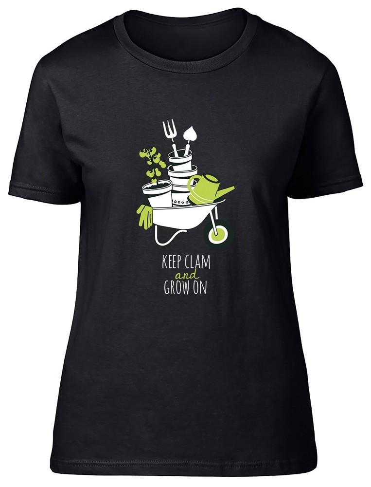 

Keep Calm and Grown On Funny Allotment Garden Womens T-Shirt Ladies Gift Tee 3XL