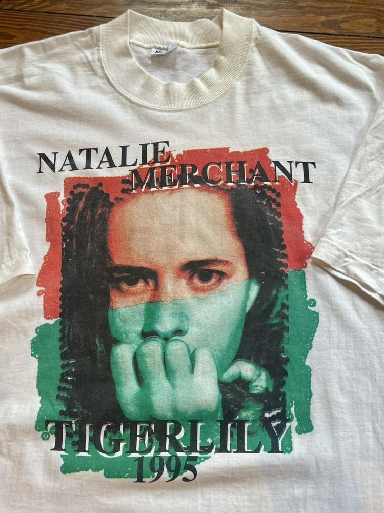 Vintage 1995 Natalie Merchant 10000 Maniacs Band White S to 5XL Shirt CK143 Unisex T-Shirt L