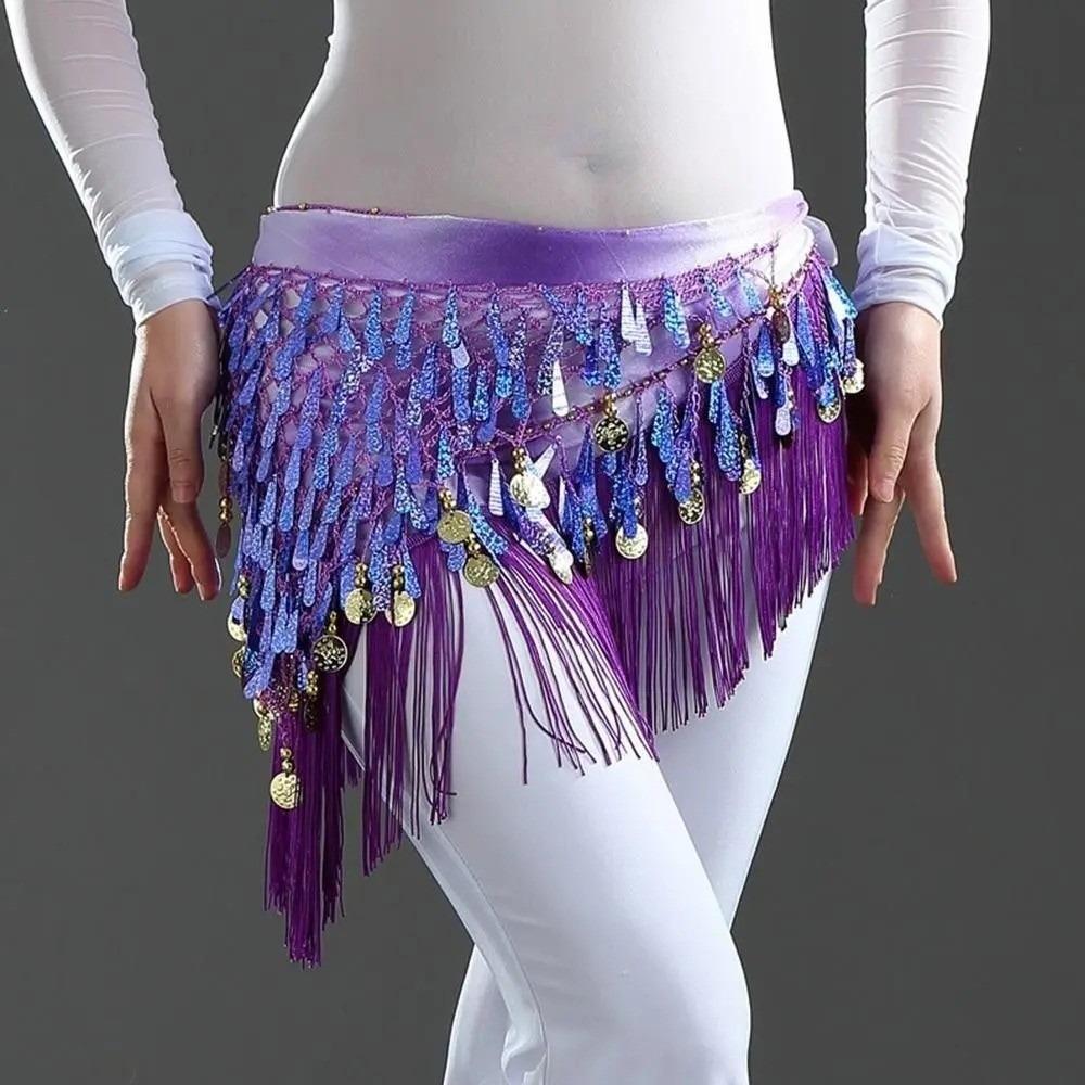 Long Tassel Belly Dance Waist Chain Hollow Belly Dance Hip Scarf Dancer Accessories