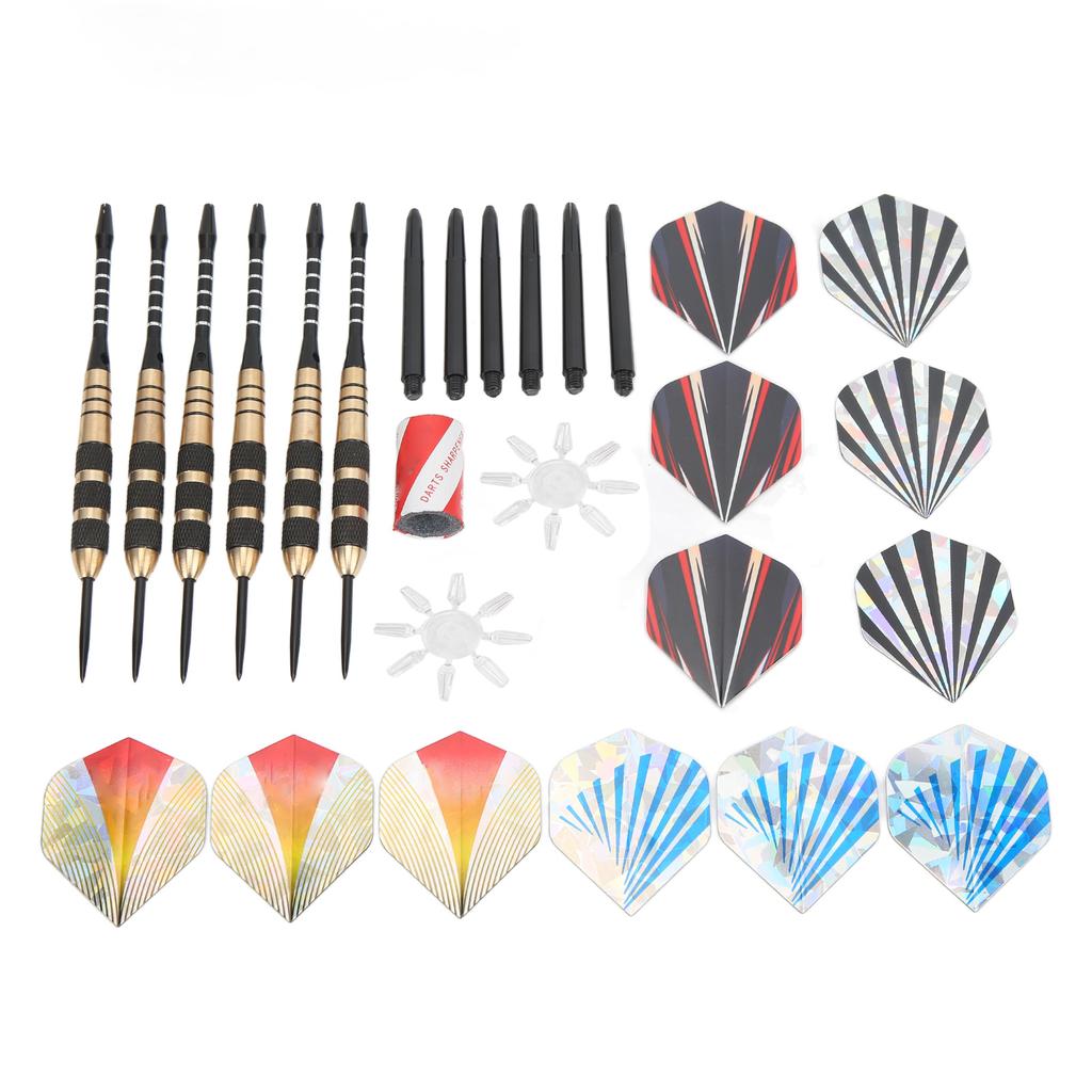 Professional Steel Tip Darts Set Darts Metal Tip Set with Spare Rod Grindstone Tail Wing