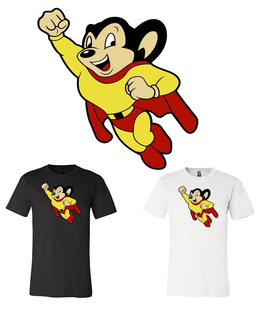 Mighty Mouse Cartoon logo shirt S-6XL Tracking!! XXL