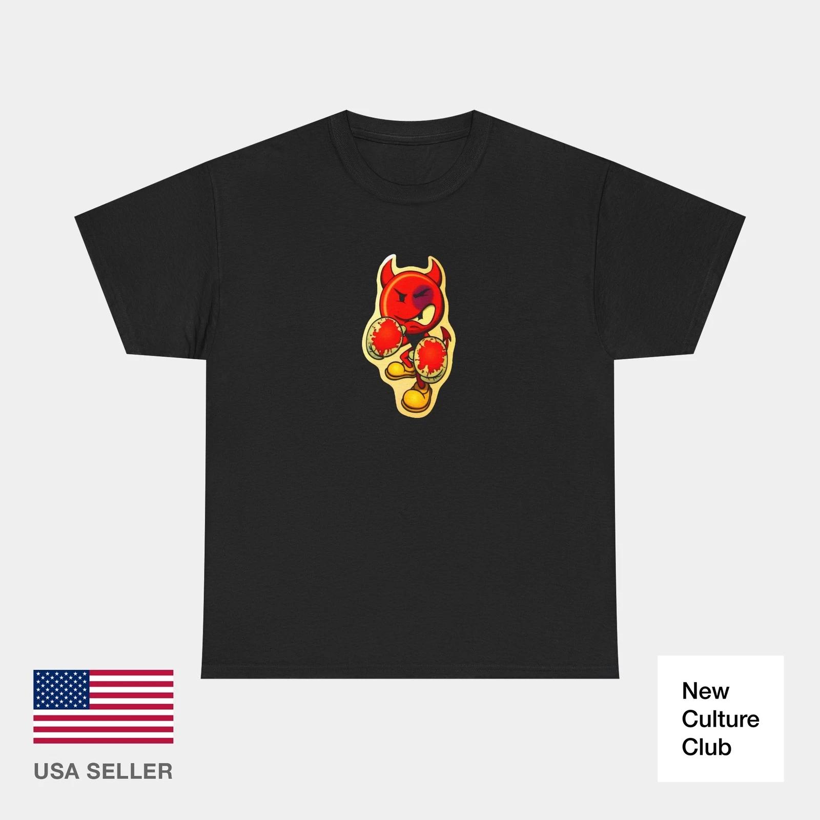 Boxer Devil Boy World Industries Skateboard 2000s Vintage Rare T Shirt Print L