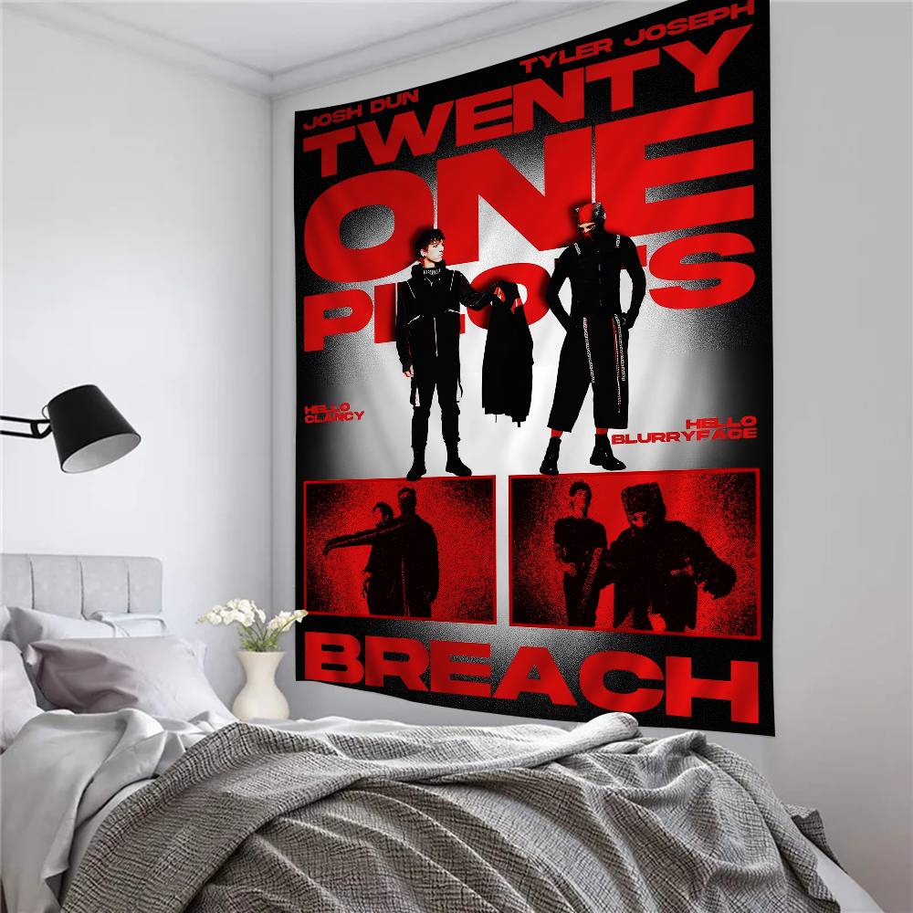 T-Twenty One Pilots Band Printed Large Wall Tapestry Cheap Hippie Wall Hanging Bohemian Wall Tapestries Mandala Home Decor