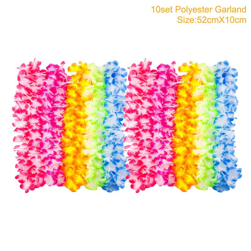 HUIRAN Artificial Flower Garland Hawaiian Flower Necklace Hawaiian Party Decorations Hawaii Party Favors Summer Party Supplies