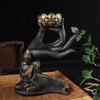 Buddha Hand Beeld Hars Kaarsenhouder, Creatieve Decoratieve Kaarsenstandaard voor Huis, Slaapkamer, Woonkamer en Studeerkamer