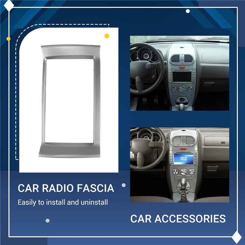 Портативная 2DIN рамка для автомобиля CHERY Kimo (A1) J1 (A1) Панель магнитолы Стерео Панель приборной панели Установка Рамка для автомобильного DVD В приборную панель серебряный