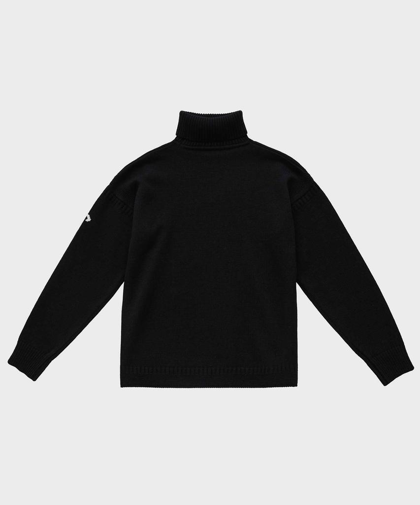 FFEFF STUDIO F Logo Wool Turtleneck (Black)