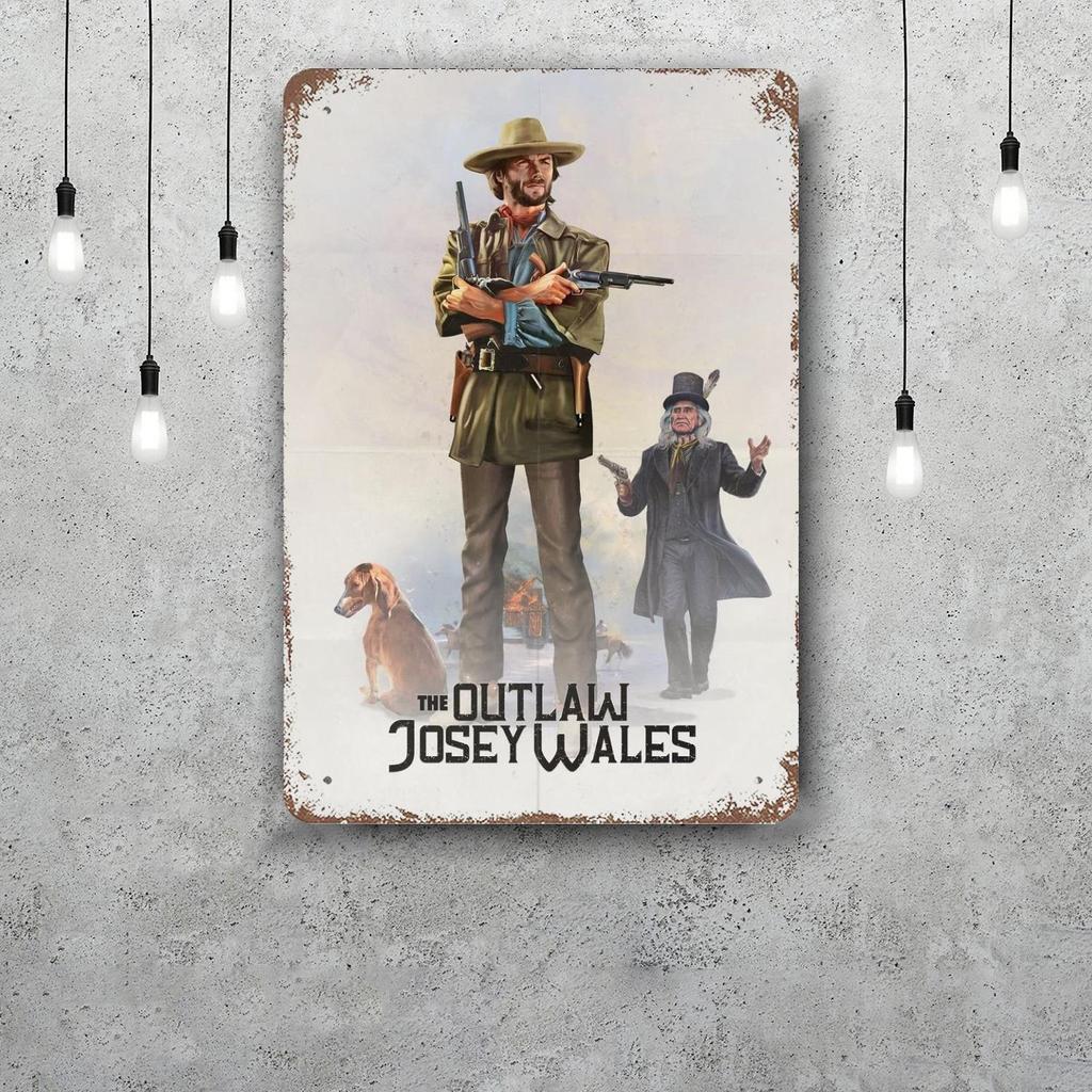 outlaw josey wales Metal Signs wall decor Vintage Tin Signs Captain Metal Poster Decor for Bar Pub Club Wall Decoration